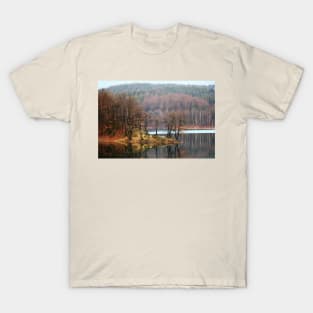 Aggertalsperre - Mirrowing Lake Autumn Colors T-Shirt